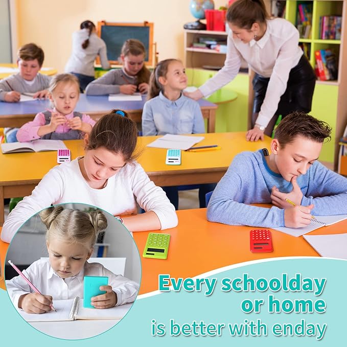 Yunsailing 48 Pcs Pocket Calculators Bulk Mini 8 Digit Handheld Calculator Small Basic Standard Calculator for Students Kids Teachers School Desktop Home Office, 3 Designs