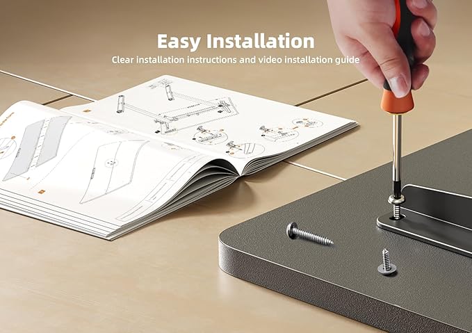 YDN Standing Desk with Keyboard Tray, 48 Inch Height Adjustable Desk with Cable Management, Black Stand Up Desks for Home and Office, 48inch Black