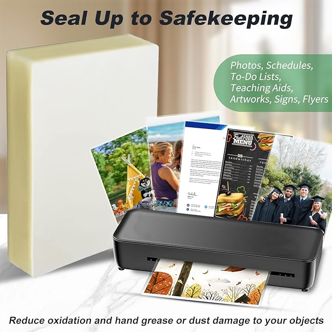 5 Mil Thermal Laminating Sheets 30 Packs, 9” x 11.5” Clear Laminating Pouches Holds 8.5 x 11 Inch Sheet Lamination Plastic Paper for Laminator, School Office Supplies Laminate