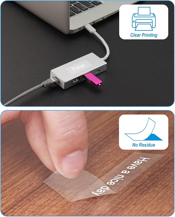 Weemay 3 Pack TZe 145 18mm White on Clear Laminated Label Tape Compatible with Brother Label Maker Tape TZe-145 TZe 145 TZ-145 TZ145 for PTD400AD PTD610BT PTD600 PTD410 Printer, 0.7" x 26.2'