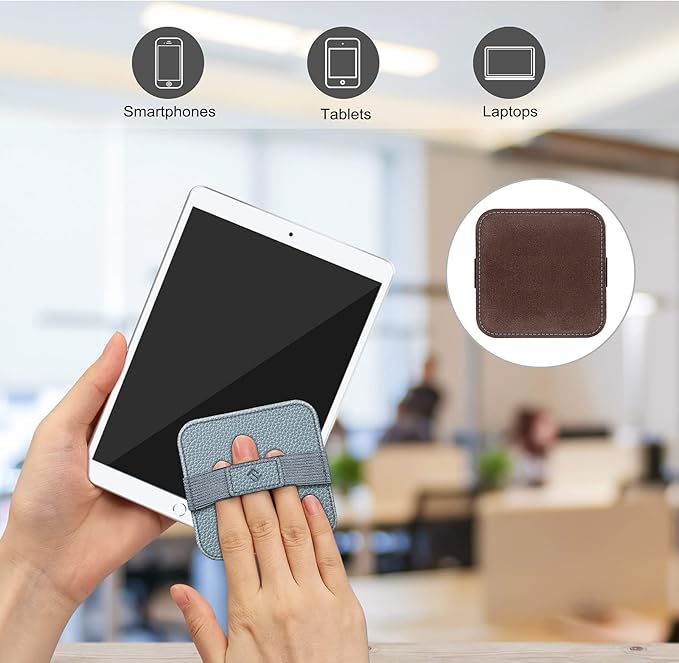 Fintie Screen Cleaning Pad, [4 Pack] Soft Cloth Wipes Screen Cleaner with Elastic Strap for iPad, iPhone, MacBook, Tablets, Laptop (Blooming Hibiscus)