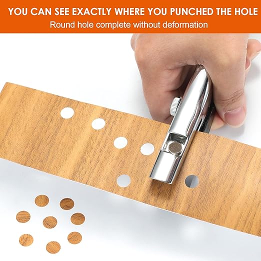 Hole Punch 5/16 inch-8mm Single Hole Punch,Heavy Duty Hole Puncher Single,Paper Punch Portable Hand Held Long Hole Puncher for Paper Cards Plastic Cardboard