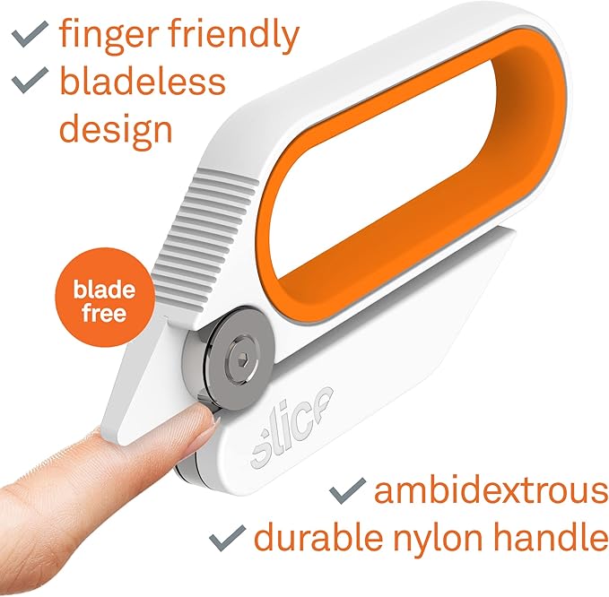 Slice 10598 Rotary Cutting Tool, Bladeless Scissors Cutter, 1 Pack, Ambidextrous CutterCutter