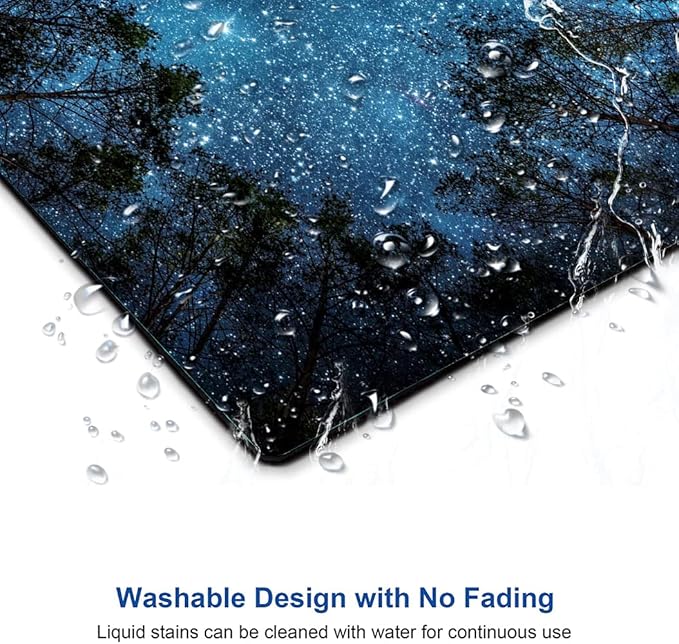 Hokafenle Mouse Pad, Square Personalized Computer Mouse Pads Design, Washable Mouse Mat, Gaming Office Home Non-Slip Rubber Base Mousepad, Stars Night Sky