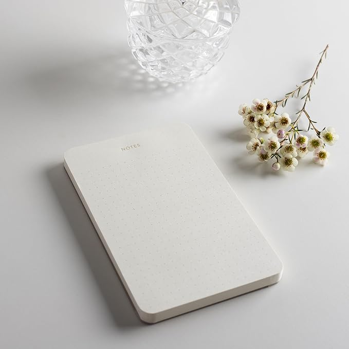 Elegant Desk Notepads for Professionals, Executive's Memo Pads, Minimalist, Gold Foiled, Dotted Layout, 3 Pack, 225 Sheets Total (75 Each), 6.3" x 3.9”, 80 GSM, Eco-friendly, FSC™ Certified Small Notepad