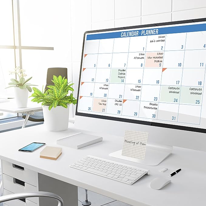 NatureTouch Sticky Notes 6 Packs, 3 x 3 Inches Adhesive Self-Stick Notes in Eye Protection Paper, Multiple Designs of Memo Pads for Reminders, Office, Home, School, Meeting, 80 Sheets/Pad，White，Grid