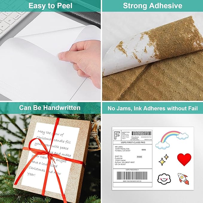 MFLABEL Half Sheet Laser/Inkjet Shipping Labels(8000Labels)