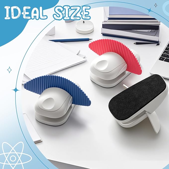 Faccito 3 Pcs Paper Holder Stand for Typing Non-Slip Mat Desktop Folder Document Holder with Anti-Slip Pads Portable Copy Stand Desktop Clamp for A4 Paper Office Reading (White,Blue,Red)