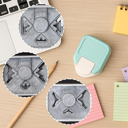 LOVEINUSA 3PCS 3-in-1 Punch Set (Rounder + Beauty Shape + Chamfer Edges), 3 Way Cutter for Scrapbooking, Photocards & DIY Paper Crafts, Works Great with Laminate, Precision Professional Cutting