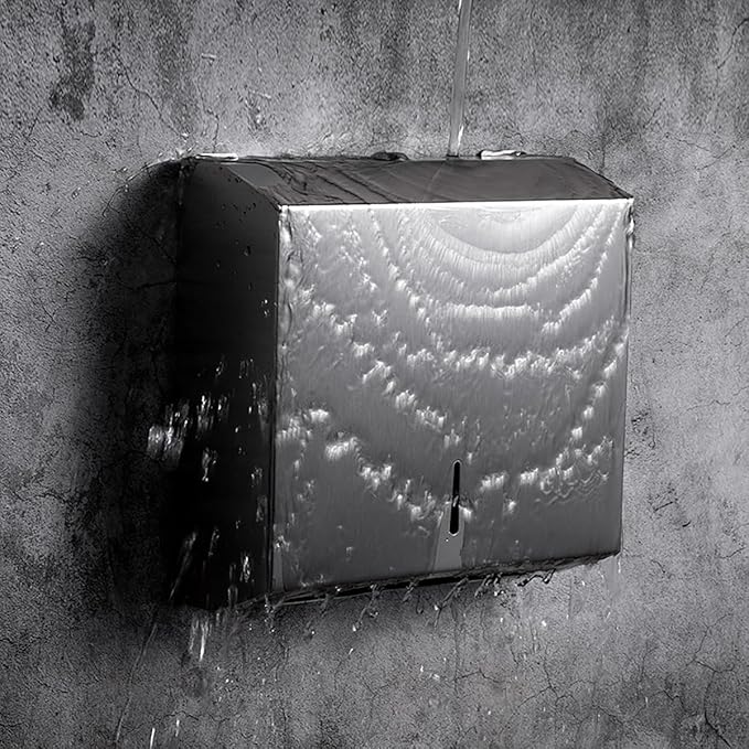 Comercial Paper Towel Dispenser Wall Mount, Stainless Steel Hand Towel Dispenser with Lock, Trifold/C Fold Paper Towel Holder for Bathroom Kitchen Office Public Places, Large Capacity Tissue Holder