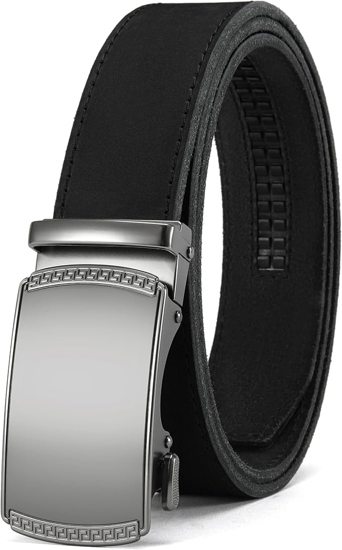 CHAOREN Mens Belt Leather Ratchet Belt - Customizable Fit, Effortless Style (35mm)