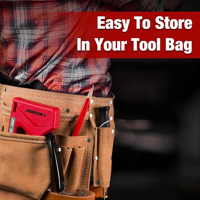 Arrow Light Duty Staple Gun, Lightweight Upholstery Stapler Kit for Wood with 1000 JT21 Staples, Plastic Housing Tacker for Crafts, Fabric, DIY, Household