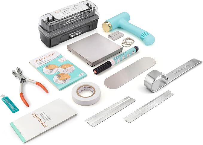 ImpressArt - Homeroom Metal Stamping Kit and Bracelet Making Kit, All Tools & Supplies for Hand Stamping Craft Projects, DIY Jewelry Making & Keepsakes
