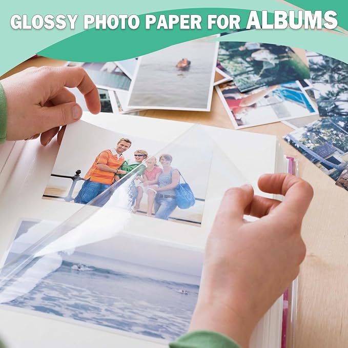 8.5x11 Glossy Photo Paper - Photo Quality Paper for Inkjet Printer, US Letter Size, 100 Sheets, 200GSM (P8511YB200GP)