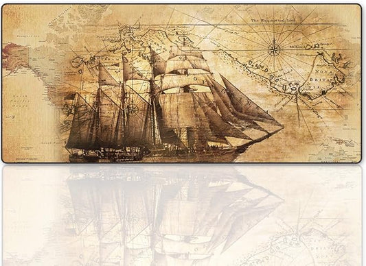 XXL Professional Large Mouse Pad & Computer Game Mouse Mat (35.4x15.7x0.1IN, Boat)