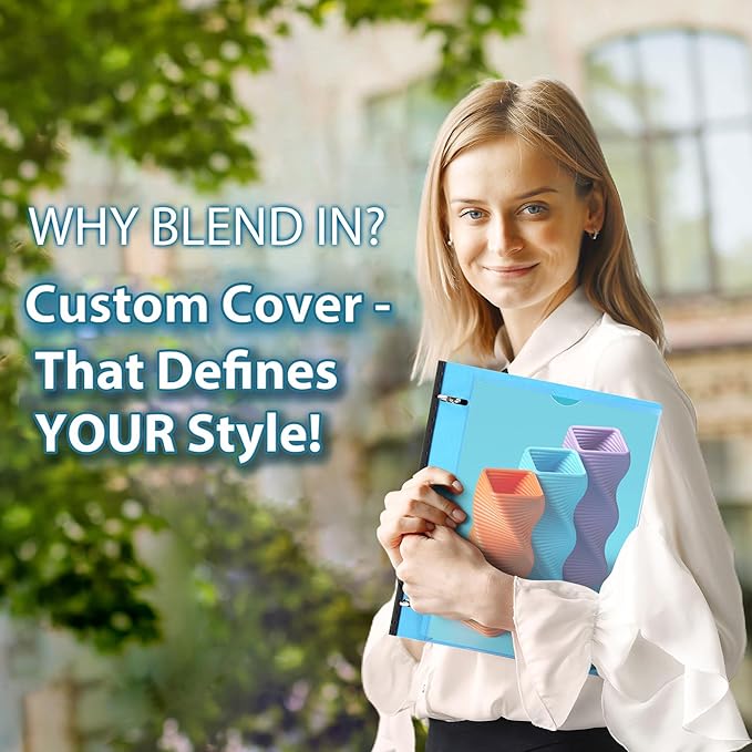 WOT I 4-Pack Telescoping 3 Ring Binder(0.75"), Expandable Flexible Binder - Patented Design for Easy Portability, Holds 160 Sheets, 4 Bright Colors, Perfect for School, Office&Home Organization