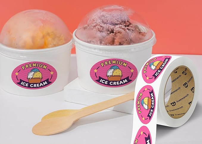 Custom Sticker Roll Labels — Logo Stickers Customized Labels — Custom Stickers for Business Logo (Oval)