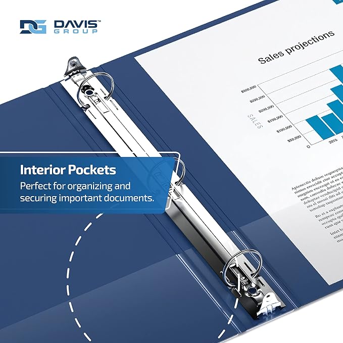 Premium Economy 6-Pack 3-Ring Binders for School or Office, Round-Ring Binders, 2 Inch, Royal Blue