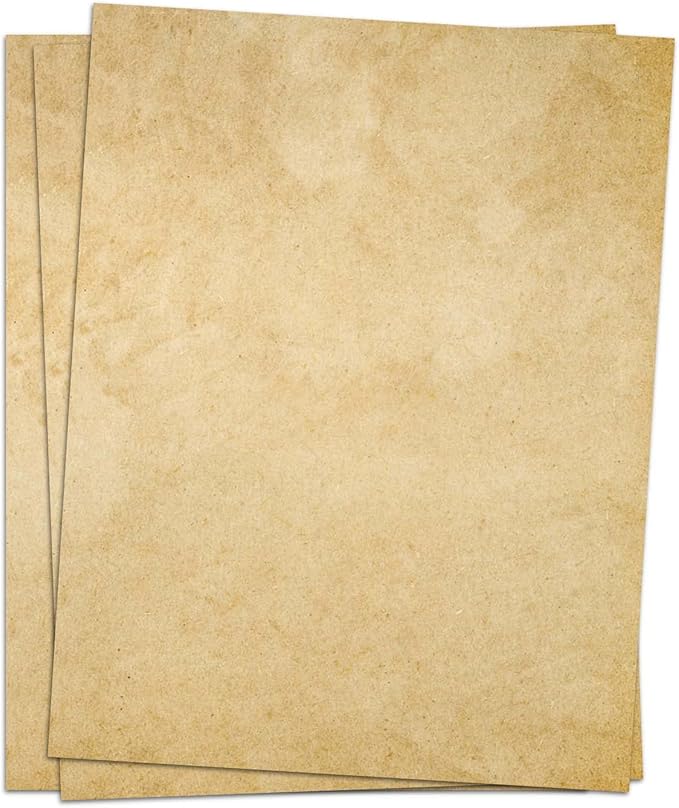 Stationary Paper for Writing Letters - Vintage Antique Letterhead Paper, Letter Size Stationery Writing Paper, 50 Sheets Double-Sided Invitation/Decorative Printer Paper, 8.5" x 11"
