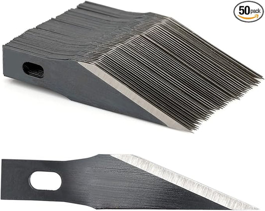 EHDIS Precision Craft Knife Blades 11# Refill Art Blades Cutting Tool With Storage Case for Hobby, Scrapbooking, Stencil (50)