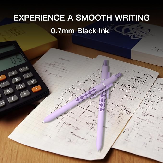 Gel Pens, Nurse Gifts,0.7mm Fine Point Black ballpoint pens,Aesthetic Cute Office School Supplies Gifts for Women Men, High-End Series for Journaling Note Taking(10 Pcs Black Ink-Geometric pen)