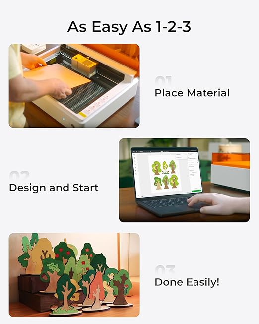 xTool M1 Ultra Laser Cutter and Engraver Machine, 4-in-1 Craft Machine with 10W Laser Engraver, Inkjet Printing, Blade Cutting, Pen Drawing, Easy to Use on 1000+ Materials - Basic Bundle