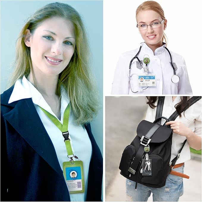 Gctriki Sloth Lanyards for ID Badges, Cute Retractable Badge Reel Heavy Duty with Carabiner Clip, Funny Work ID Badge Holder with Lanyard, Retractable Keychain Name Badge Teacher Nurse Worker Gifts