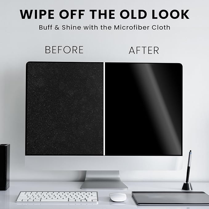 EVEO Electronic Wipes Screen Cleaner - Screen Wipes TV Screen Cleaner Wipes, Computer Screen Wipes, Laptop Screen Cleaner, ipad & Monitor Cleaner, Screen Cleaning Wipes - [90 Wipes + Microfiber Cloth]