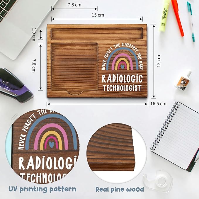Radiologic Technologist Appreciation Gifts Note Pad Holder Desk Organizer, Thank You Gift for X-ray and Imaging Professionals, Rad Tech Week, Graduation Birthday or Christmas PB010