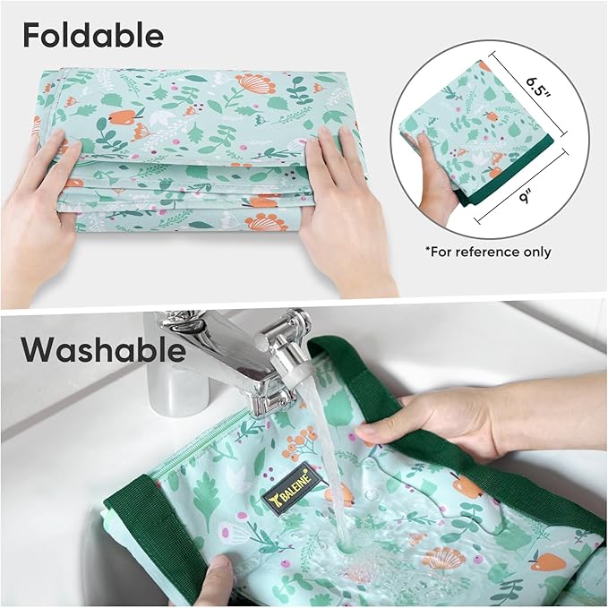 BALEINE Extra Large Storage Tote with Zippers & Carrying Handles, Heavy-Duty Oxford Fabric Moving Bags for Laundry, Space Saving, Storage, Spring Stroll