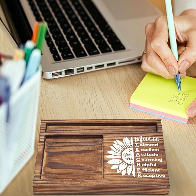 You are Music Teacher Gifts Sticky Note Holder, Thank You Appreciation Gifts for Music Teachers, Inspirational School Office Decor Desk Organizer TZP124
