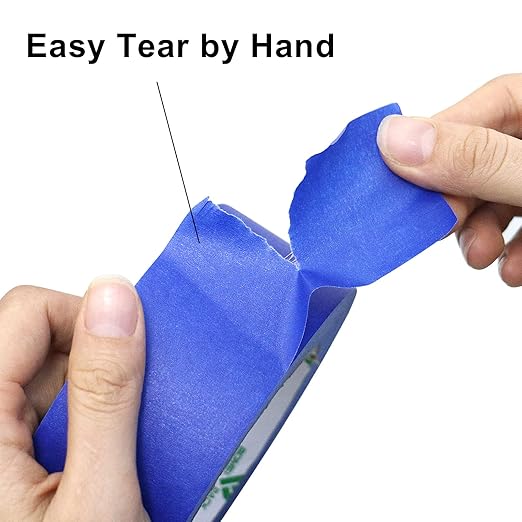 BOMEI PACK 3 Pack Blue Painters Tape, 2 x 50yds, Multi Size Painting Masking Tape, Clean Release Paper Tape for Home and Office