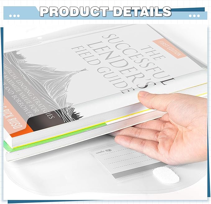 Clear Binder Pockets for 3 Ring, 28 PCS Plastic Binder Folders Envelopes with Extra-Long Hook and Loop Closure, Letter Size Heavyweight Poly Binder Organizer with Label Pocket for School Office Home