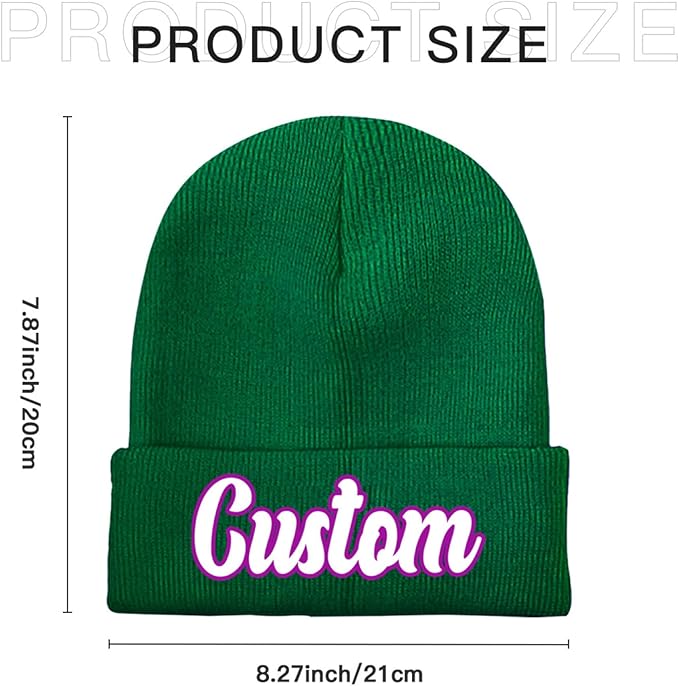 Custom Beanie with Photo Text Logo Design Your Own Personalized Knitted Hats Customized Beanie Custom Hats for Men Women