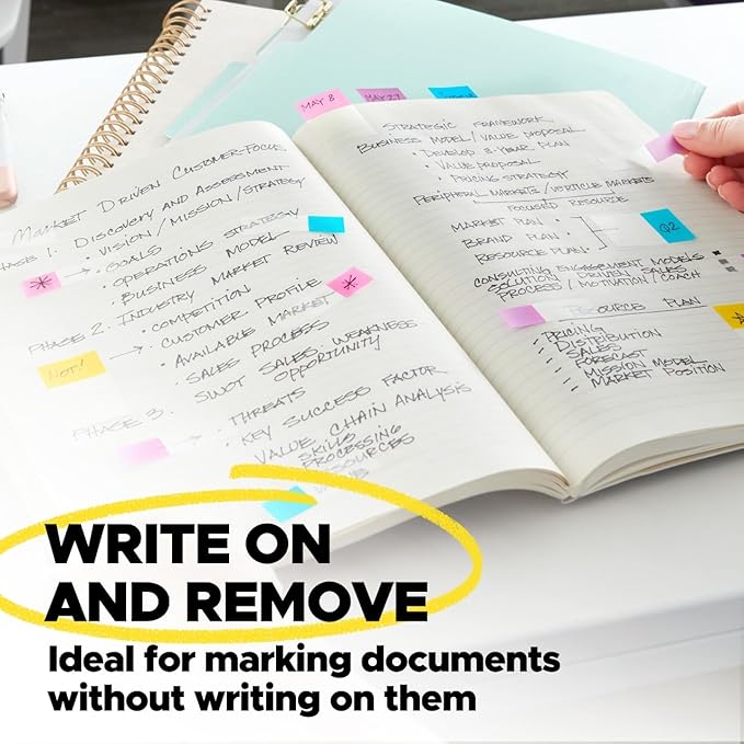 Post-it Flags Combo Pack, 4 On-The-Go Dispensers/Pack, 120 .94 in Wide and 200 .47 in Wide Flags, Assorted Colors (683-XL1) (Pack of 12)