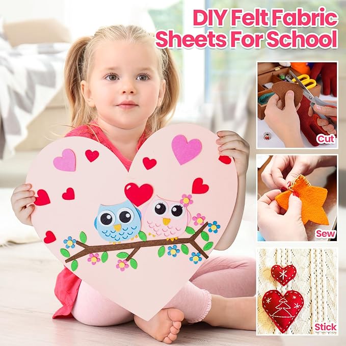 Reginary 120 Pcs 8 x 12 Inch & 8 x 35 Inch Felt Sheets for Craft 40 Assorted Color Felt Squares Stiff Paper for Back to School Fall Thanksgiving Halloween Xmas DIY Craft Sewing Patchwork (Warm)