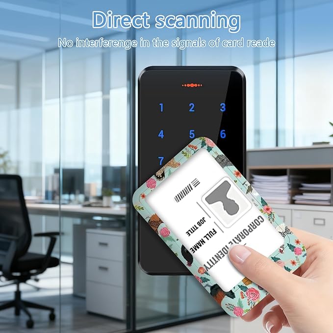 Floral Chickens Badge Holder Reel Lanyard,ID Card Badge Holder Retractable Name Tag Clips for Doctor Nurse Teacher Office Student