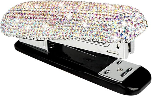 Diamond Crystal Handmade Bling Dazzling Stapler for Office, School, or Home (AB Color)