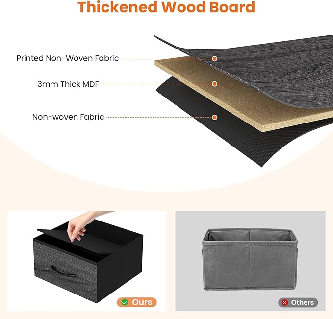 Bookshelf with 8 Fabric Drawers, 7-Tier Bookcase with Baffles Display Shelves, Industrial Large Book Shelf for Living Room Home Office, Grey