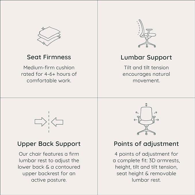 Branch Daily Chair - Computer Office Chair with Swivel, Lumbar Rest, and Adjustable Armrests - Sustainable, Stylish Mesh, & Adjustable Armrests - Comfortable Seating for Improved Posture - Green