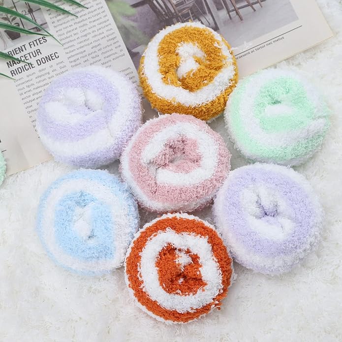 Womens Fuzzy Socks Microfiber Soft Cozy Warm Slipper Sleeping Winter Sock Fluffy Cabin Plush Stocking Stuffers