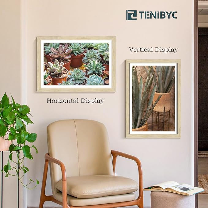 13x19 Picture Frames Set - 3 Pack - Natural Oak Wood - Tempered Glass - for Wall Photos, Family Memories, Posters & Puzzles, Home Decor