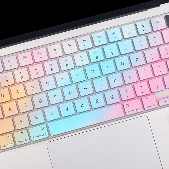 2 Pack Keyboard Cover for MacBook Pro 16" 14" M4 M3 M2 M1 Pro/Max 2023 2022 2021 A2442 A2779 A2918 A2992 A2485 A2780 A2991, 2024-2023 MacBook Air M3 M2 13.6" 15.3" A2941 A3114 A2681 A3113, US Layout