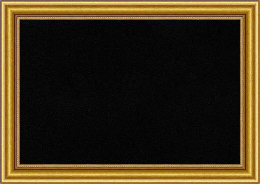Amanti Art Black Cork Board for Wall, 20x28 Vision Board with Gold Wood Frame, Medium Corkboard Office Decor for Home Organization, Traditional Corkboard Pinboard to display items for home