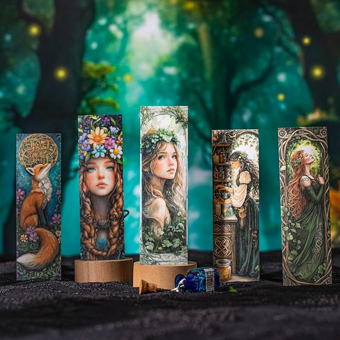 Aromoty Slim 6 Sets 300 Pcs Washi Stickers Book Kit for Journaling, Vintage Gothic Magic Scrapbook Stickers for Scrapbooking Bullet Junk Journal Supplies Planner Stationery Collage Craft Gifts