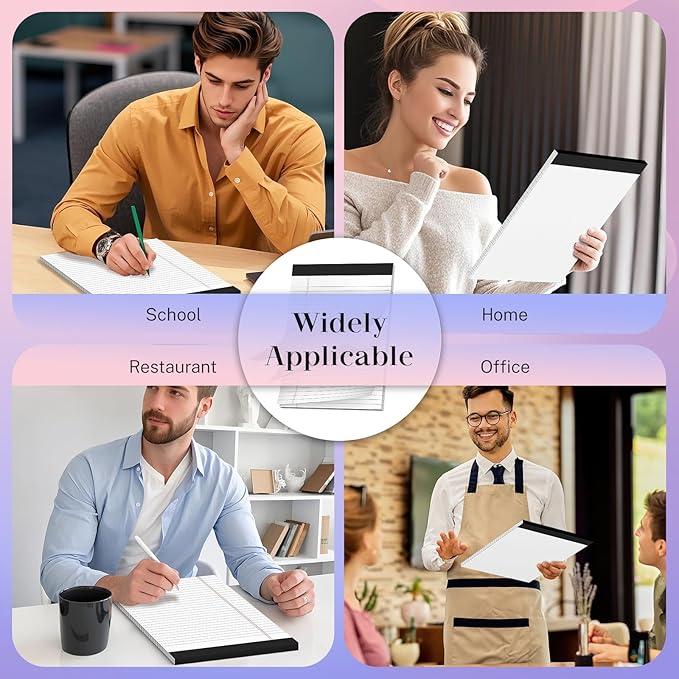 12 Pack Legal Pads 8.5 x 11 Wide Ruled Note Pads 8.5 x 11 Inch Notepads Micro Perforated Writing Pads Notebook Pads of Paper Lined White Paper, 30 Sheets per Notepad for Office & School Supplies