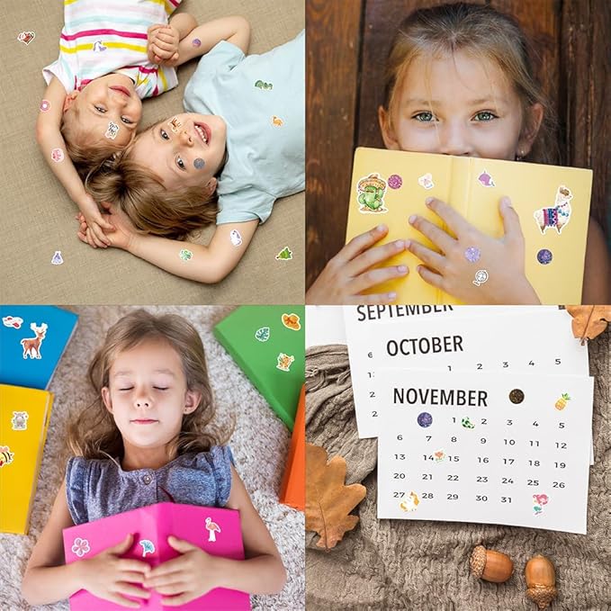 1700+ Planner Stickers Book, 24 Sheets Waterproof Repositionable Stickers for Journal, Bullet Planner, Scrapbook & Calendar, Functional Decorative Sticker Set & Gift (Cute Theme)