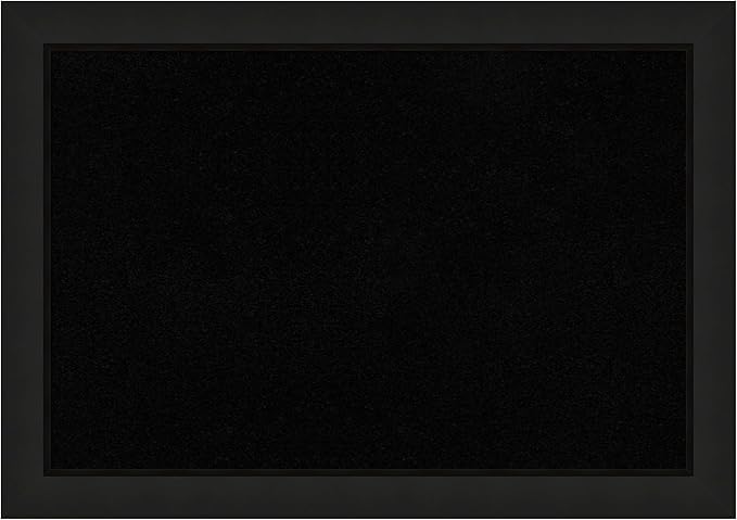 Amanti Art Black Cork Board for Wall, 19x27 Vision Board with Black Wood Frame, Medium Corkboard Office Decor for Home Organization, Casual Corkboard Pinboard to Display Items for Home Organization