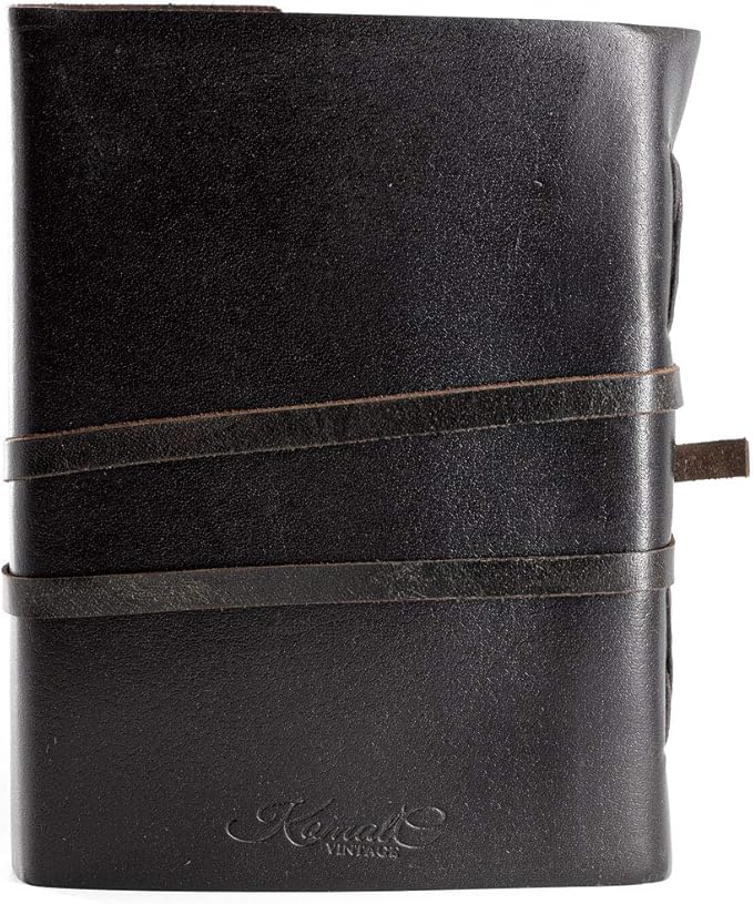 Handmade Leather Journal | Writing Notebook Diary | Bound Daily Notepad For Men & Women Unlined Paper Medium, writing pad for artist, sketch