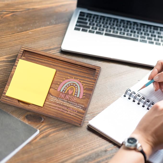 Nurse Gifts Sticky Note Holder, Nurse Appreciation Nurse Graduation Nurses Week Gift, Thank You Gifts for RN PN Healthcare Workers Clinic Hospital Self-Stick Note Pad Holders TZP56